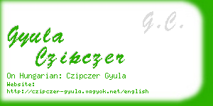 gyula czipczer business card